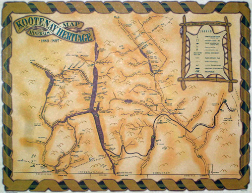 Cartolina Vintage Map - Topographical Map of Part of West Kootenay District, 1896 main image 0